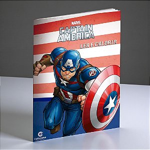 Livro para Colorir - Capitão América - Vingadores - 27x20cm - 1 unidade - Disney Original - Rizzo