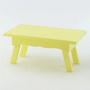 Banquinho MDF Retangular - Amarelo Candy - M 12x13,5x25cm - 1 unidade - Chiquinho - Rizzo