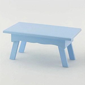 Banquinho MDF Retangular - Azul Candy - M 12x13,5x25cm - 1 unidade - Chiquinho - Rizzo