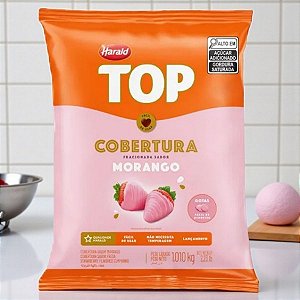 Cobertura em Gotas Fracionada Morango - Top - 1,01kg - 1 unidade - Harald - Rizzo