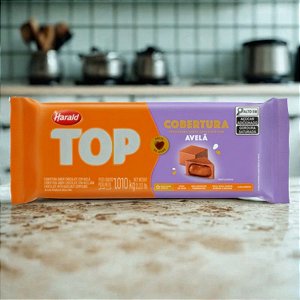 Cobertura em Barra Fracionada Avelã - Top - 1,01kg - 1 unidade - Harald - Rizzo
