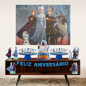 Kit Festa Fácil - Frozen - 39 Itens - 1 unidade - Disney Original - Rizzo
