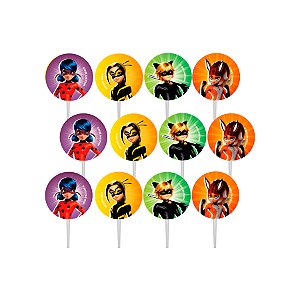 Pick Decorativo para Doces - Lady Bug - 12 unidades - Piffer - Rizzo