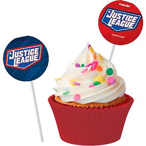 Pick Decorativo para Doces - Liga da Justiça - 8 unidades - Festcolor - Rizzo