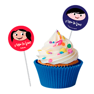 Pick p/ Docinhos Festa O Show da Luna- 8 unidades - Festcolor - Rizzo Festas