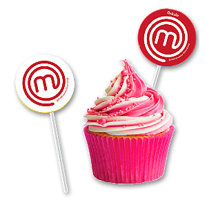 Pick p/ Docinhos Festa Master Chef - 8 unidades - Festcolor -  Festas