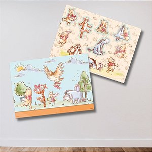 Kit Decorativo - Ursinho Pooh - 64x40cm - 8 unidades - Festcolor - Rizzo