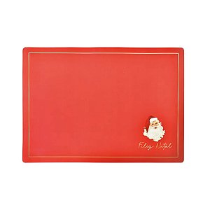 Jogo Americano de Natal - Vermelho com Papai Noel - 45x33cm - 1 unidade - Cromus - Rizzo
