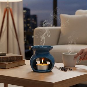 Rechaud Aromatizador de Ambiente - Azul - 7x7cm - 1 unidade - Rizzo