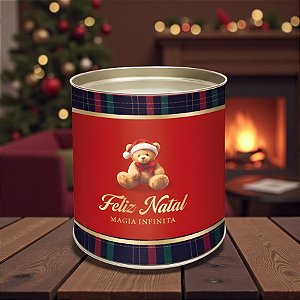Lata para Panetone Rígida - Magia Infinita Vermelho - 100g - 1 unidade - Cromus - Rizzo