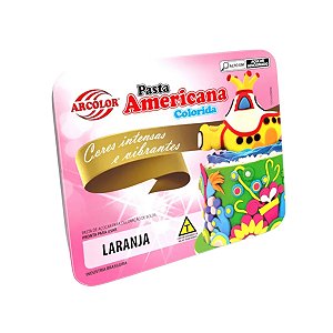 Pasta Americana Laranja - 250g - 1 unidade - Arcolor - Rizzo