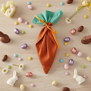 Bolsinha Cone Cenoura de Páscoa G - 38,5x27cm - 1 unidade - Rizzo