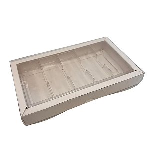 Caixa Para Tablete de Chocolate - Branco - 5 unidades - Rizzo