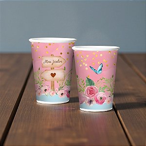 Copo de Papel - Meu Jardim - 180ml - 8 unidades - Regina - Rizzo