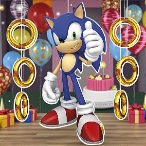 Personagem Articulável Para Decoração - Sonic - 30x80cm - 1 unidade - Regina - Rizzo