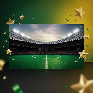 Painel Plástico Decorativo - Festa Futebol - 200x120cm - 1 unidade - Regina - Rizzo