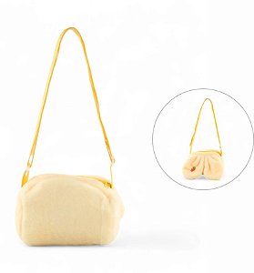 Bolsa Pelúcia Orelha de Coelho com Alça - Amarelo - 16cm - 1 unidade - Cromus - Rizzo