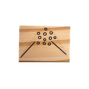 Carimbo de Madeira Artesanal - Traços e Bolinhas - Cod.RL-186 M - 1 unidade - Rizzo