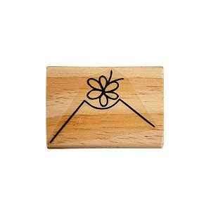 Carimbo de Madeira Artesanal - Flor - Cod.RL-184 M - 1 unidade - Rizzo