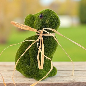 Enfeite Decorativo de Páscoa - Coelho Verde com Laço - 15cm - 1 unidade - Rizzo