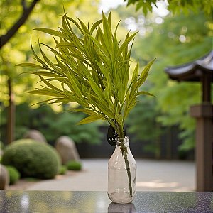 Ramo Decorativo - Folhas Verde Outono - 41cm - 1 unidade - Rizzo