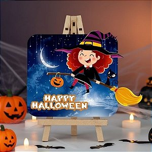 Display de Mesa com Cavalete em MDF - Bruxinha Happy Halloween - 27,5x25cm - 1 unidade - Rizzo