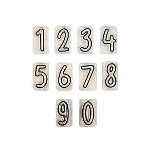 Kit Cartela de Carimbo - Numeros  - 10 unidades - Rizzo