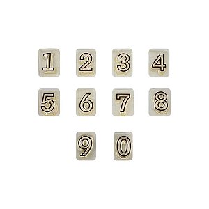 Kit Cartela de Carimbos - Numeros 3 G - 10 unidades - Rizzo