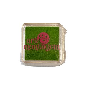Almofada Para Carimbo em Plástico e Espuma - Carimbeira Pistache - 3x3cm - Cod.INK002-17 - 1 unidade - Rizzo