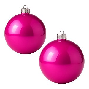 Bolas De Natal - Lisa Pink - 12cm - 2 unidades - Rizzo