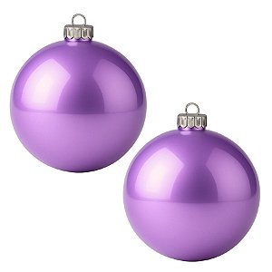 Bolas De Natal - Lisa Lilás - 12cm - 2 unidades - Rizzo