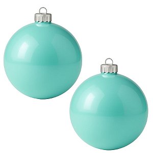 Bolas De Natal - Perolada Tiffany - 12cm - 2 unidades - Rizzo