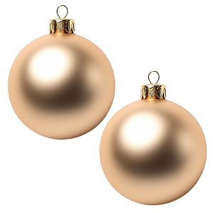 Bolas De Natal - Fosca Champagne - 12cm - 2 unidades - Rizzo