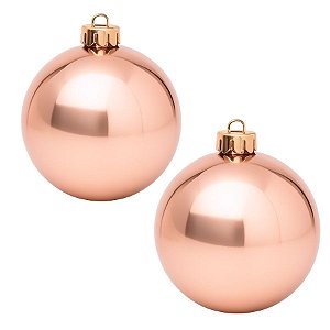 Bolas De Natal - Perolada Rose - 12cm - 2 unidades - Rizzo
