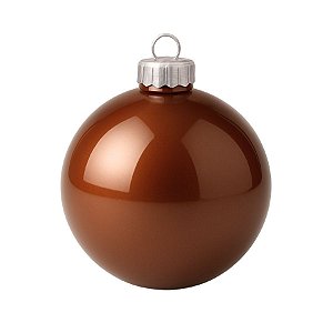Bolas De Natal - Perolada Marrom - 15cm - 1 unidade - Rizzo