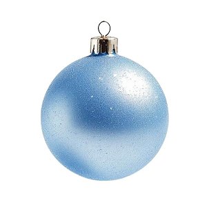 Bolas De Natal - Glitter Azul Claro - 15cm - 1 unidade - Rizzo