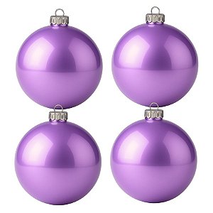 Bolas De Natal - Lisa Lilás - 4 unidades - Rizzo