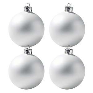 Bolas De Natal - Fosca Branca - 4 unidades - Rizzo