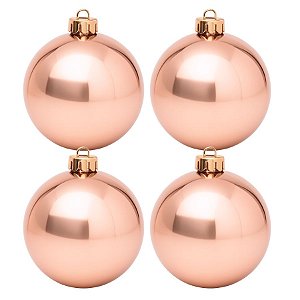 Bolas De Natal - Perolada Rose - 4 unidades - Rizzo