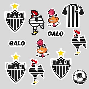 Mini Personagens Decorativos - Atlético Mineiro - 7x9cm - 12 unidades - Regina - Rizzo