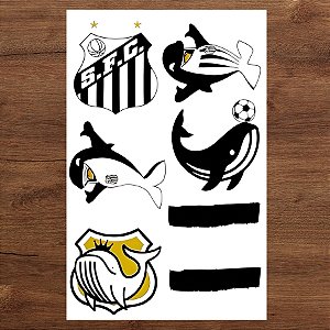 Tatuagem Temporária Para Pele - Santos - 14 unidades - Regina - Rizzo