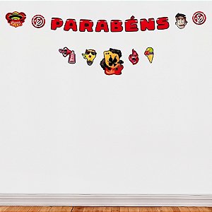 Faixa Decorativa Temática "Parabéns" - Enaldinho - 150x10,5cm - 1 unidade - Regina - Rizzo