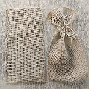 Saco de Juta com Cordão - 24x40cm - 5 unidades - EcoArt - Rizzo