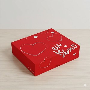 Caixa Retangular Para Presente - Tampa/Fundo New - Amore - 24,5x21x7cm - 1 unidade - Regina - Rizzo