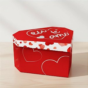 Caixa de Papel Rígido Coração - Amore - 14x14x10x4,5cm - 1 unidade - Regina - Rizzo