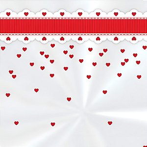 Saco Transparente Decorado - Cute Heart  - 50 unidades - Cromus - Rizzo