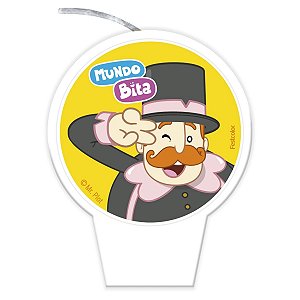 Vela Plana Adesivada - Mundo Bita - 8,5cm - 1 unidade - FestColor - Rizzo