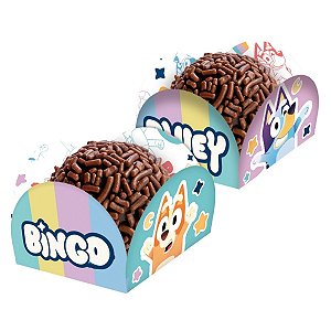 Porta Forminha - Bluey - 3,5x3,5cm - 40 unidades - FestColor - Rizzo