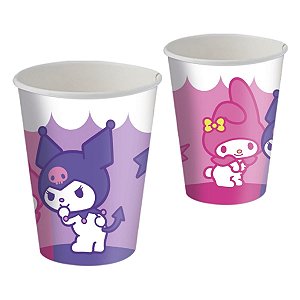 Copo de Papel - My Melody e Kuromi - 200ml - 8 unidades - FestColor - Rizzo