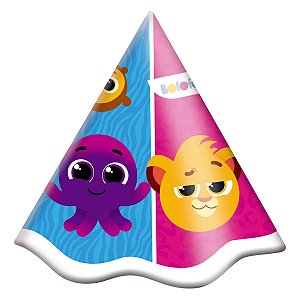 Chapéu de Aniversário - Bolofofos - 16cm - 8 unidades - FestColor - Rizzo